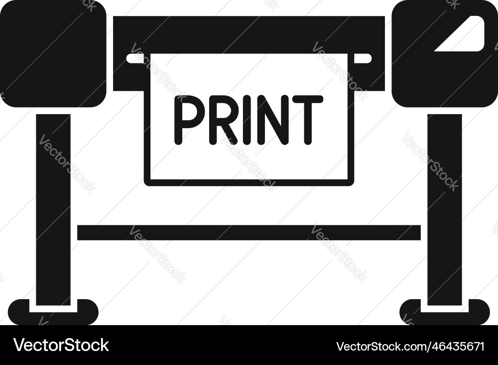 Plotter print icon simple printer machine Plotter print icon simple printer machine vector image