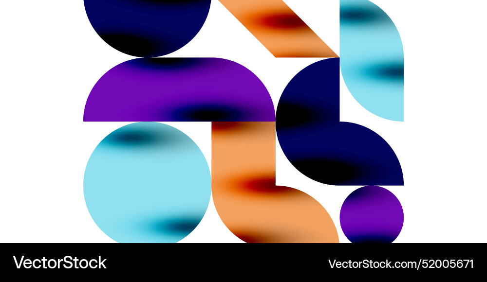 Shadow effect shiny circles and round triangles Vector Image