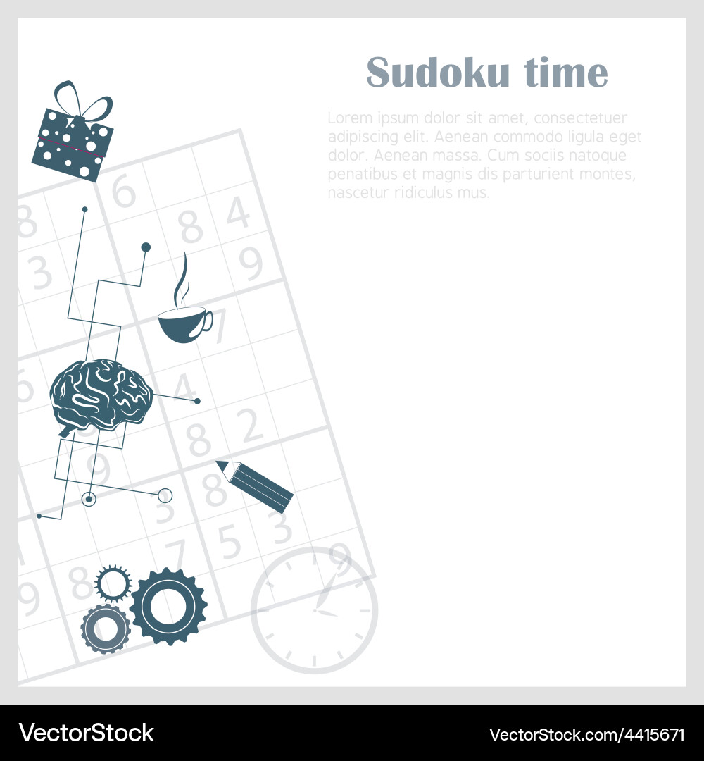 Sudoku Puzzle Background vector image