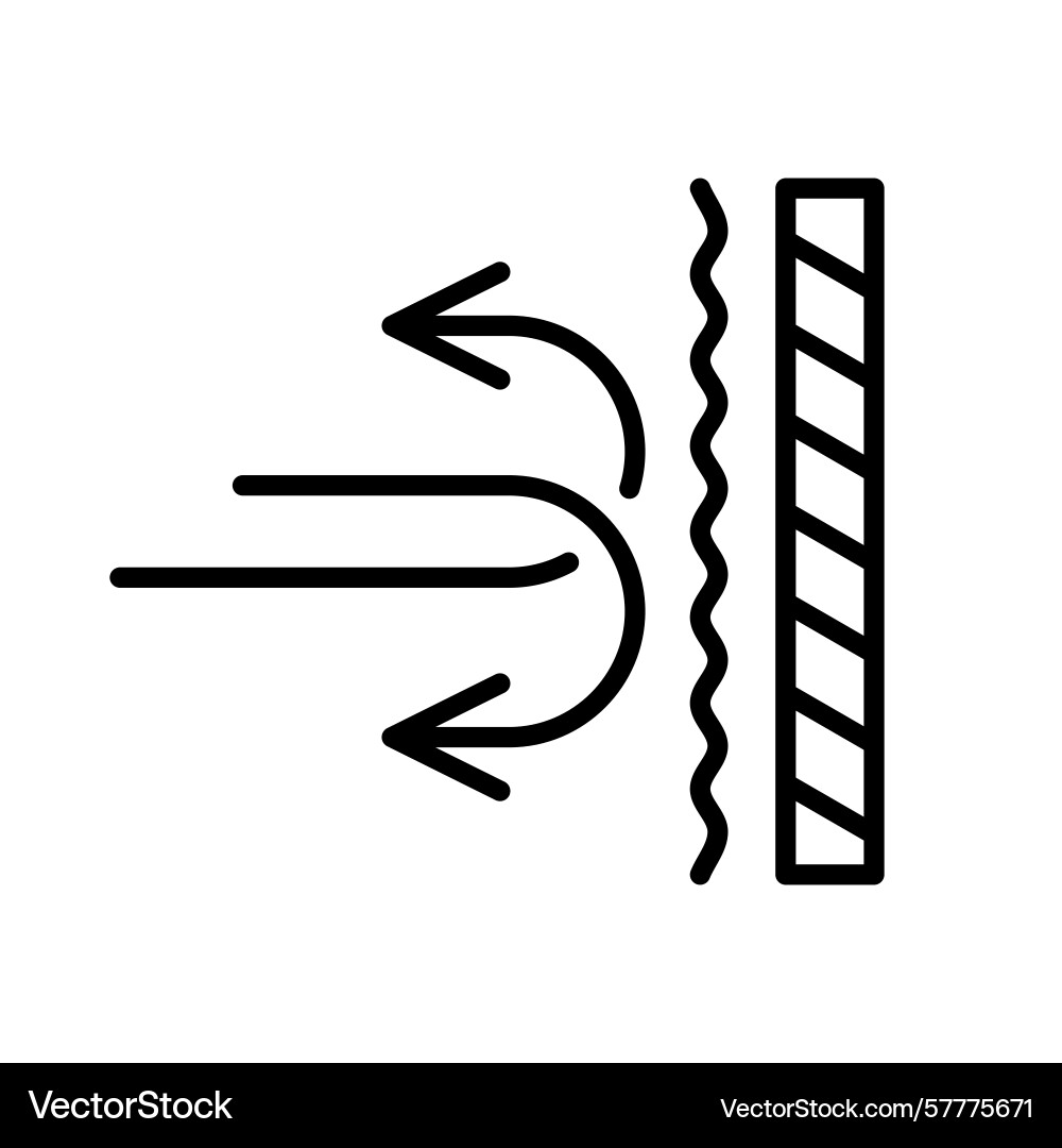 Surface reflection icon protective layer symbol Vector Image