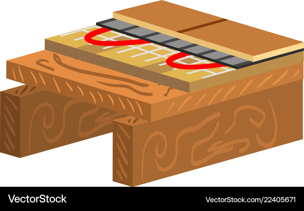 Timber floor structure in cut poster text Timber floor structure in cut poster text vector image