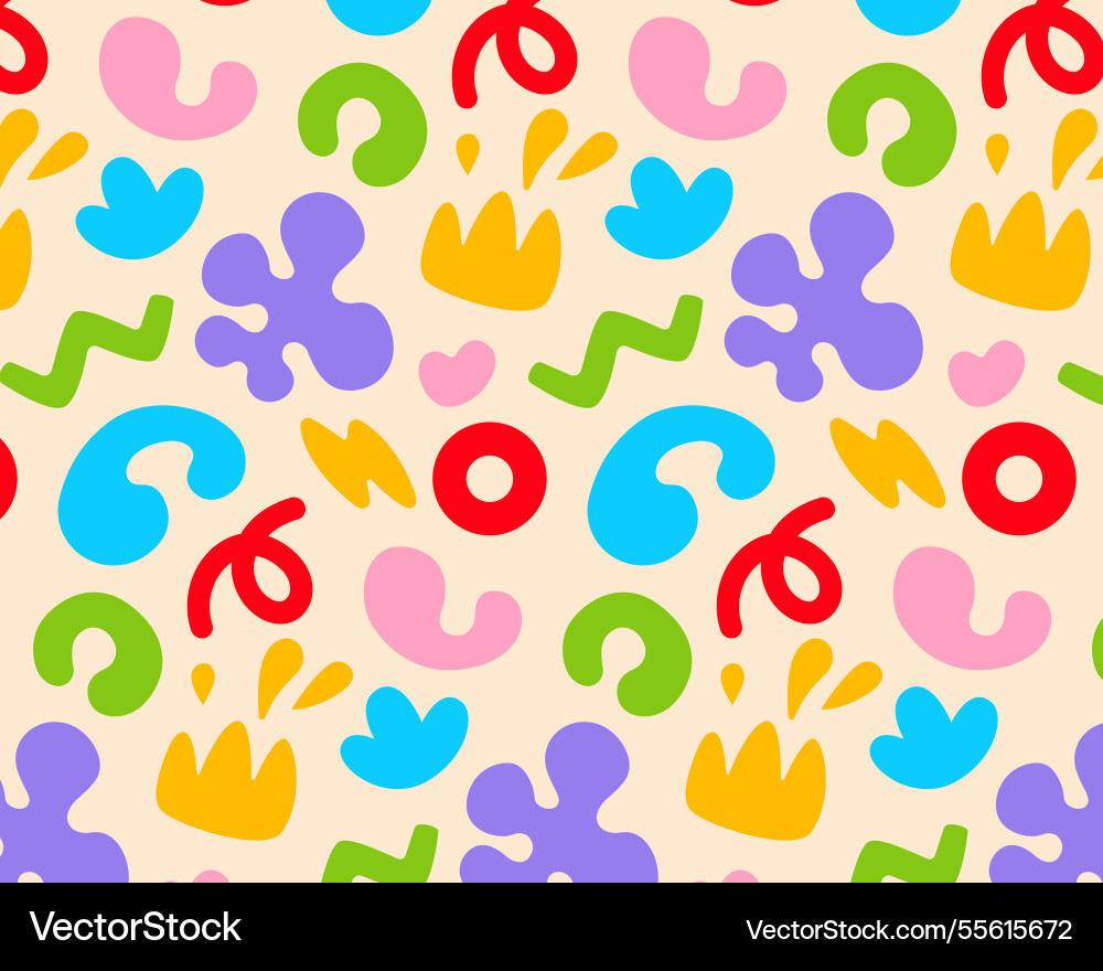 A pattern of abstract multicolored shapes Vector Image