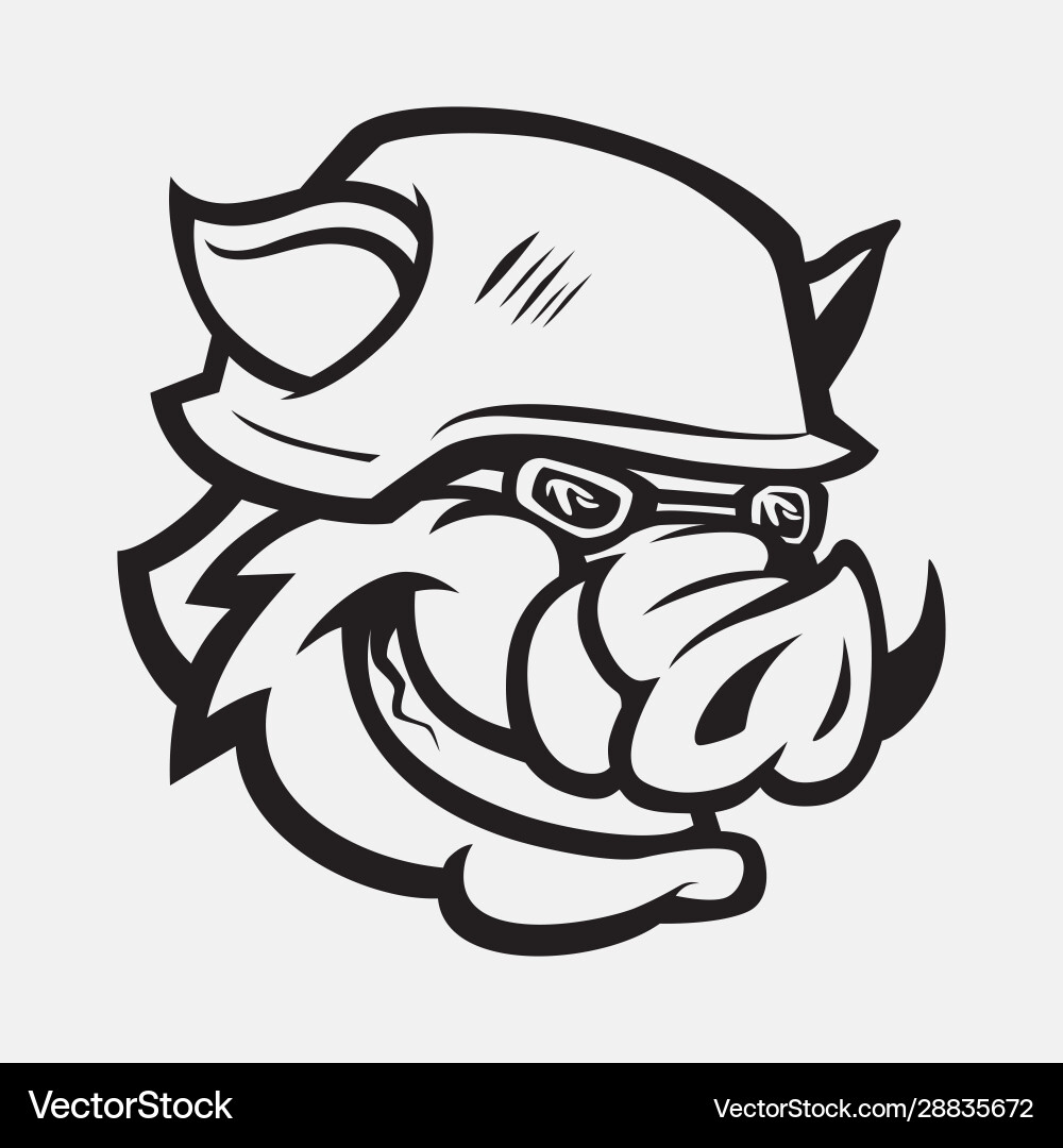 Aggressive Boar Head Mascot vector image