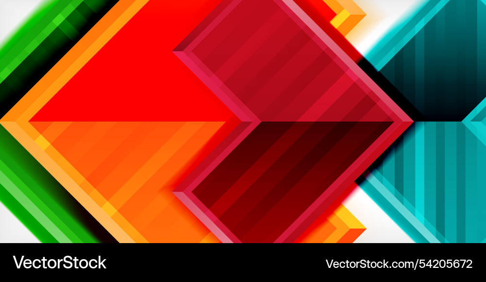 Arrow symbols created with 3d effects and line Vector Image