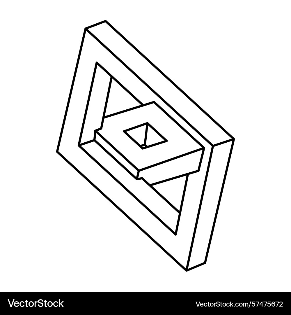 Geometric figures impossible shape web design Vector Image