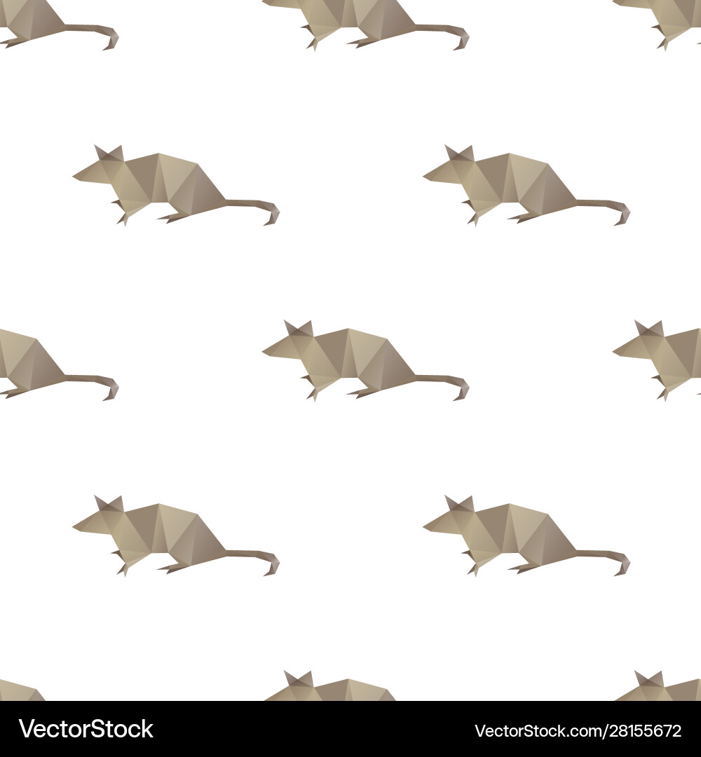 Geometric Mouse Pattern - Triangle Shapes Vector Image