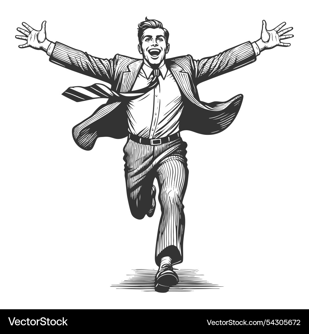 Man Running Free vector image