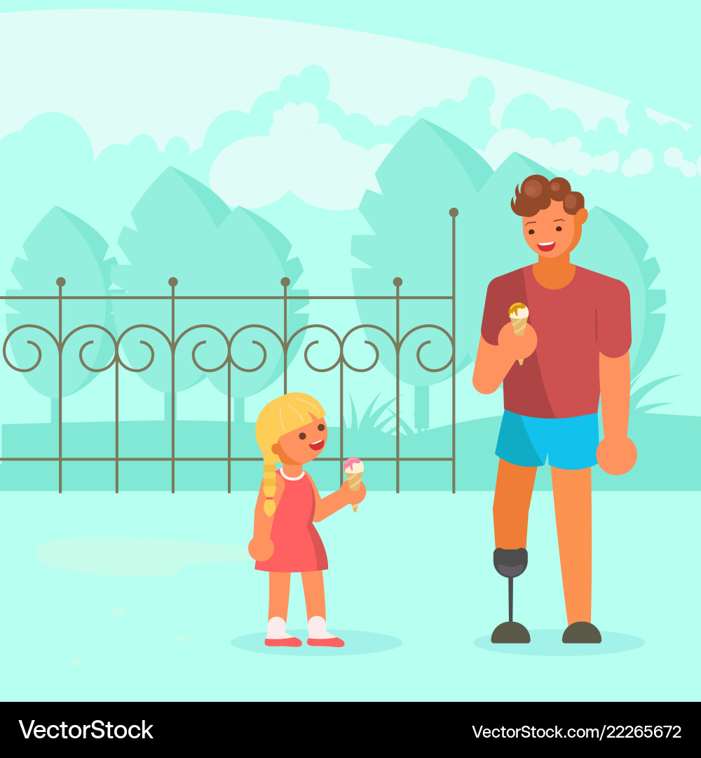 Man with artificial leg Man with artificial leg vector image