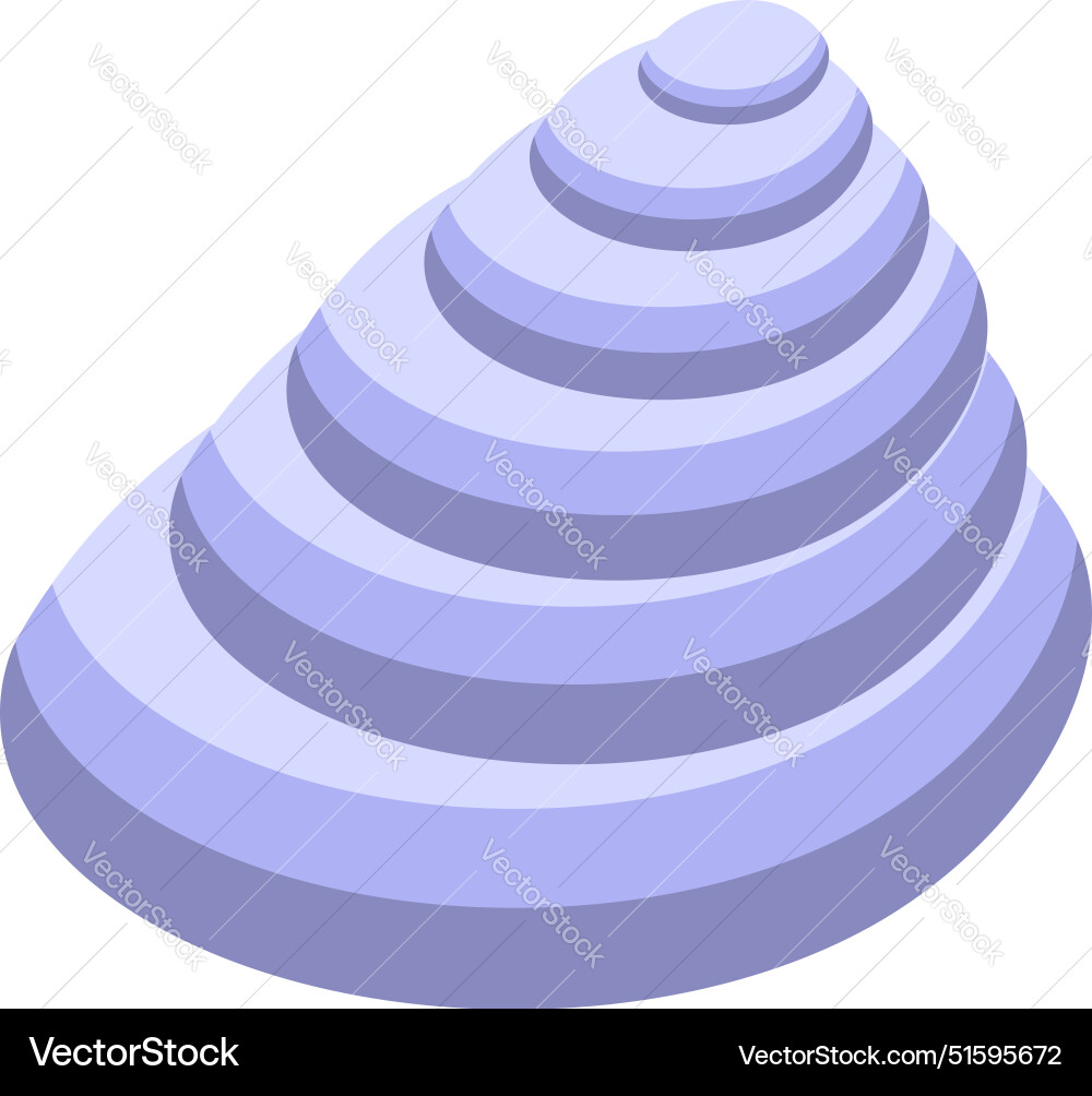 Purple shell with a simple concentric circle Purple shell with a simple concentric circle Vector Image