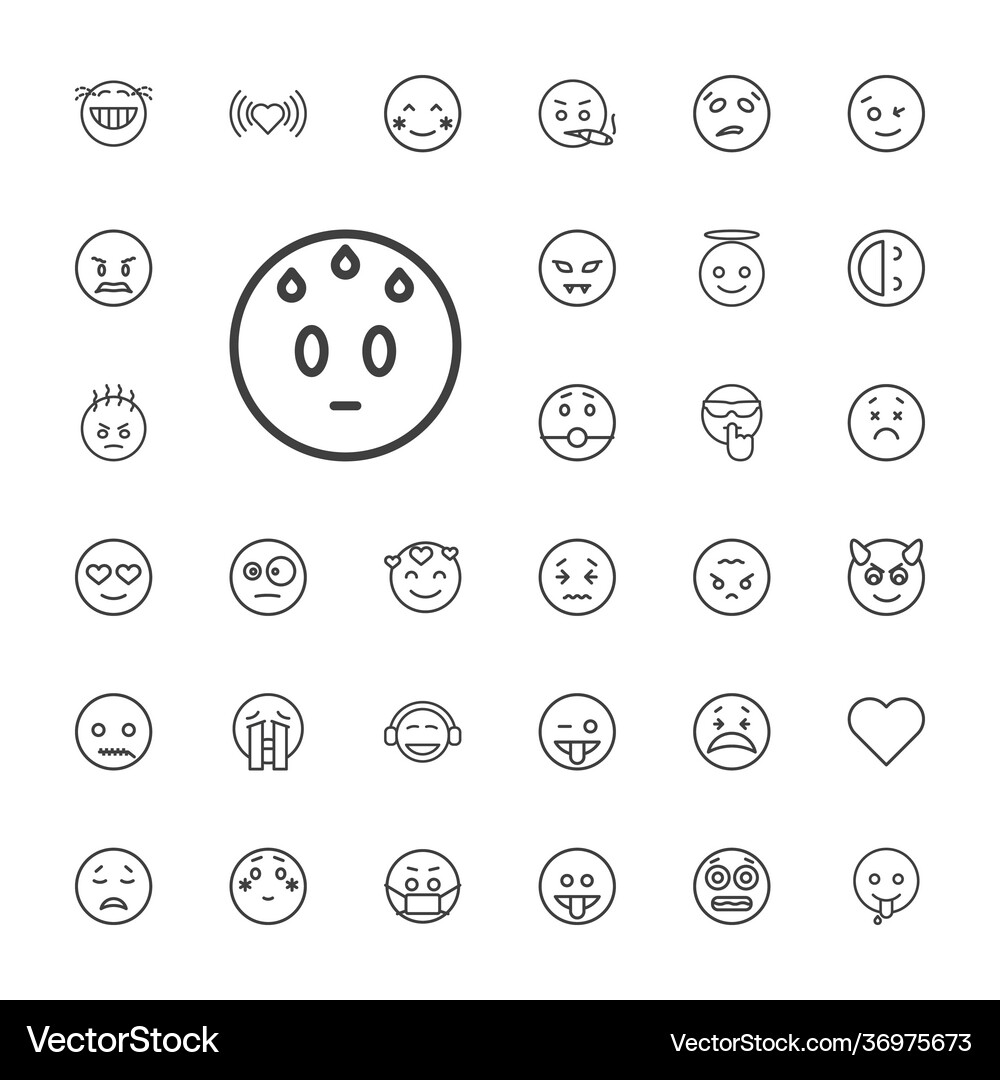 33 emotion icons (36975673) – Free Vector | VectorStock
