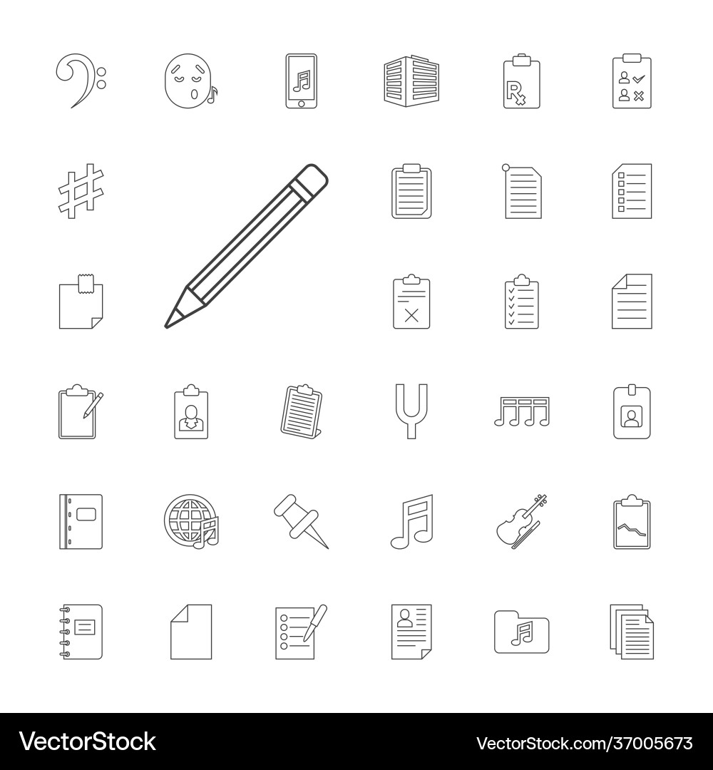 33 note icons (37005673) – Free Vector | VectorStock
