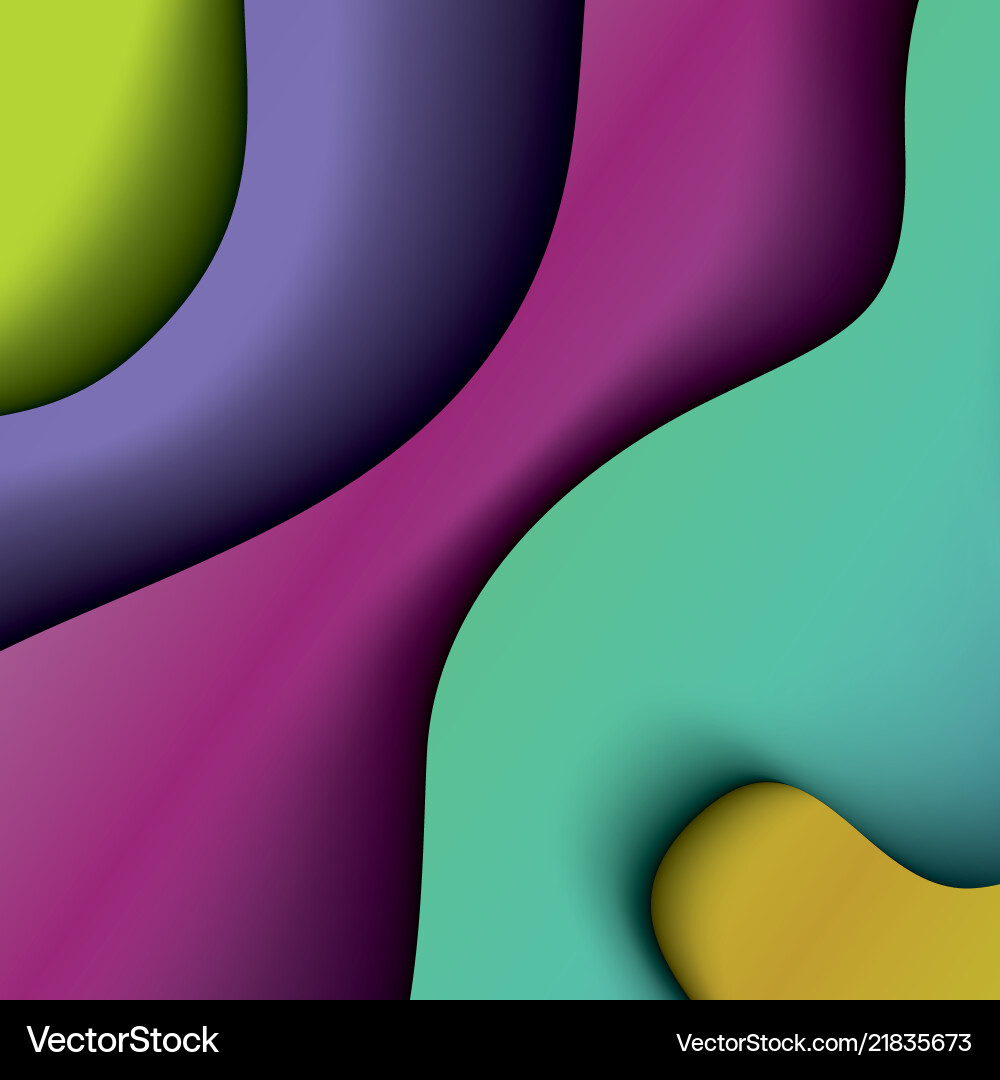 Abstract waves of color background vector image