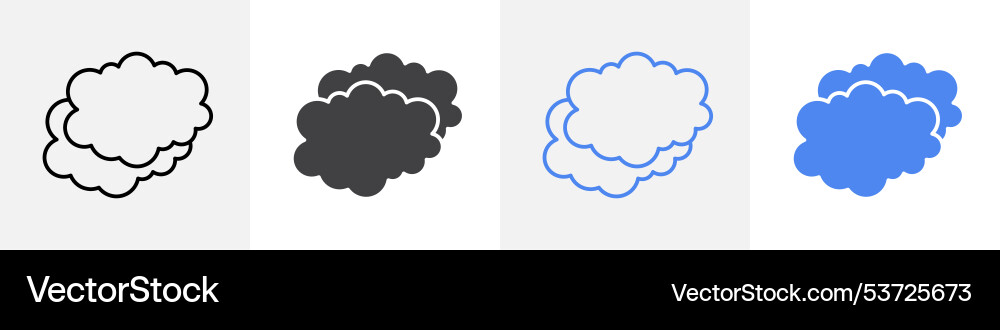 Clouds icon set use for web Vector Image