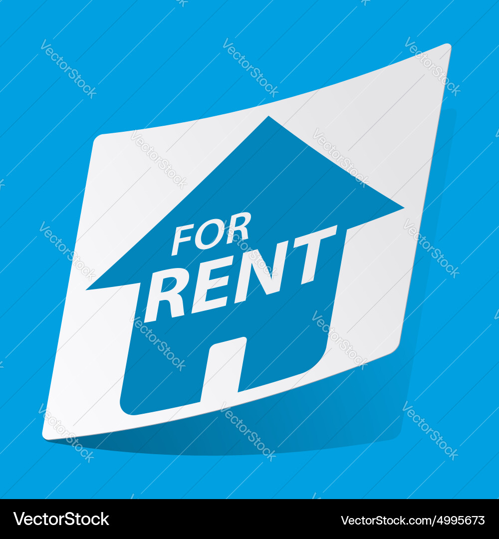 House for rent sticker Royalty Free Vector Image