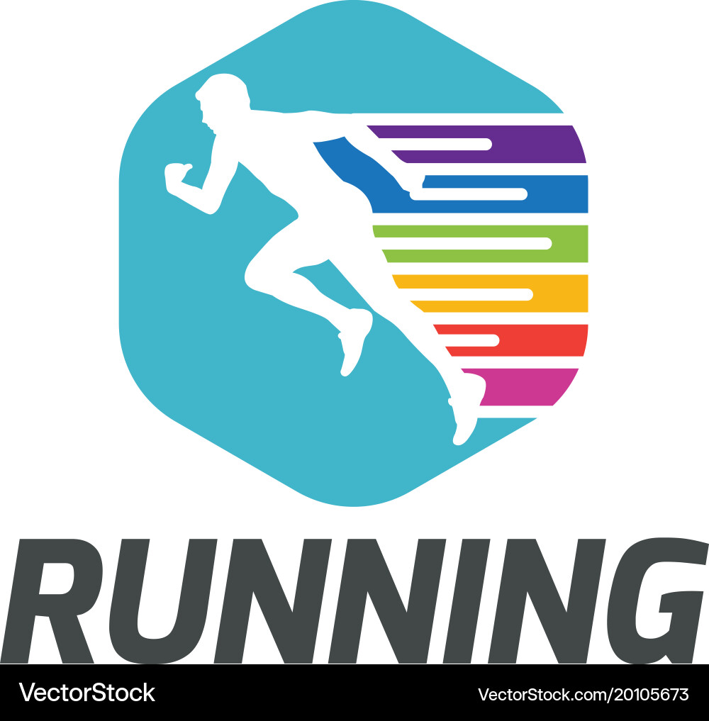 Sport running human run white background im vector image