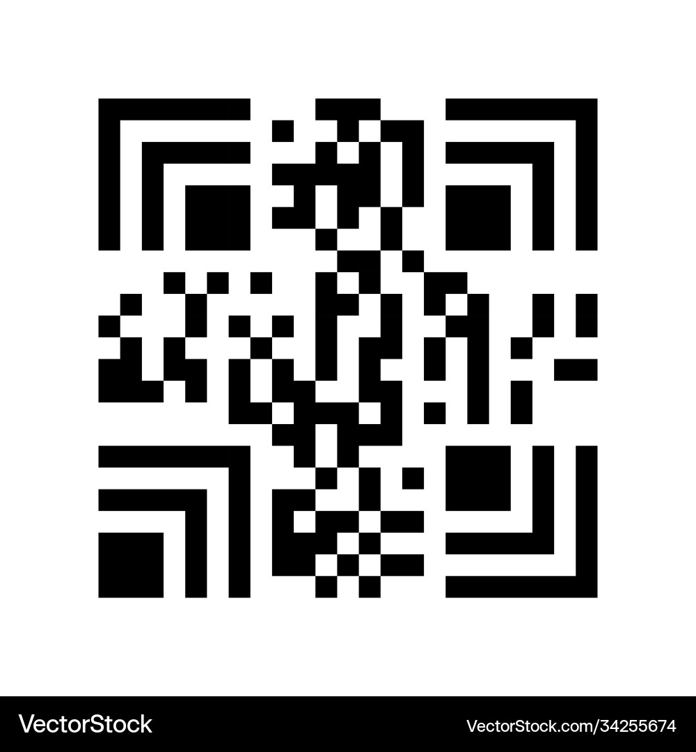 Abstract digital code scanner barcode template vector image