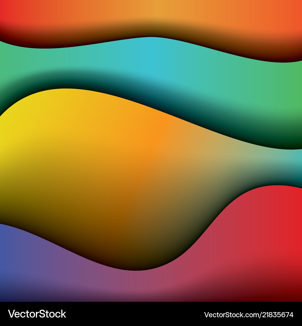 Abstract waves of color background Vector Image