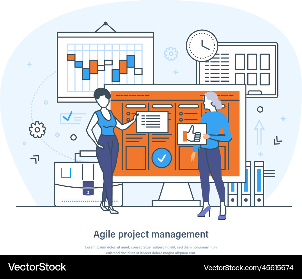 Agile Project Management vector image