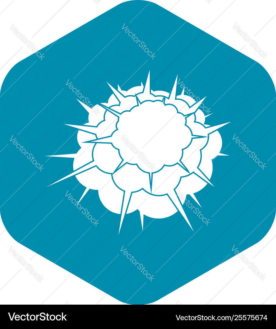 Atomic explosion icon simple style Vector Image