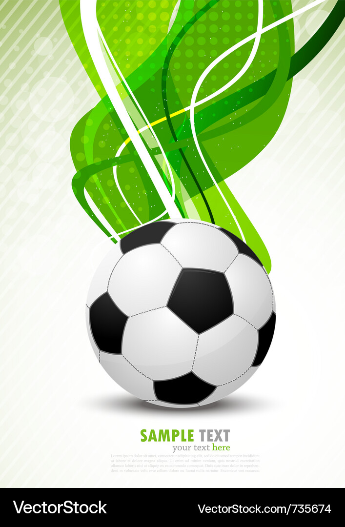 Background with ball Vector Image
