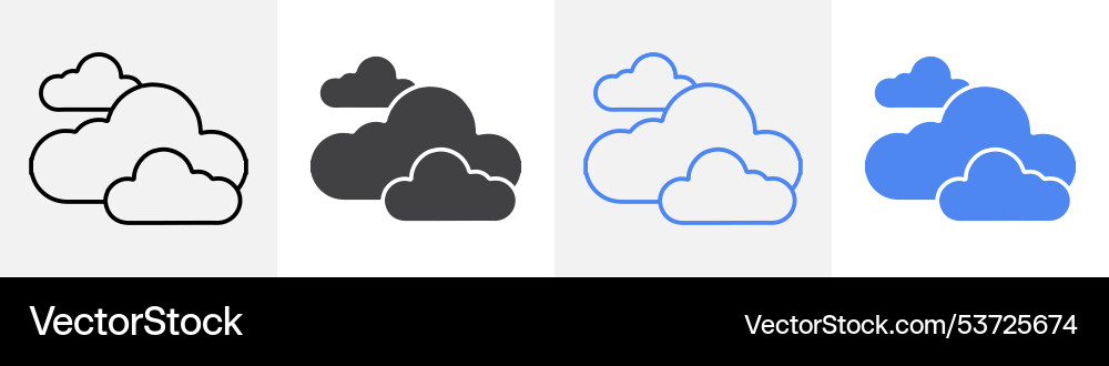 Clouds icon set use for web Vector Image