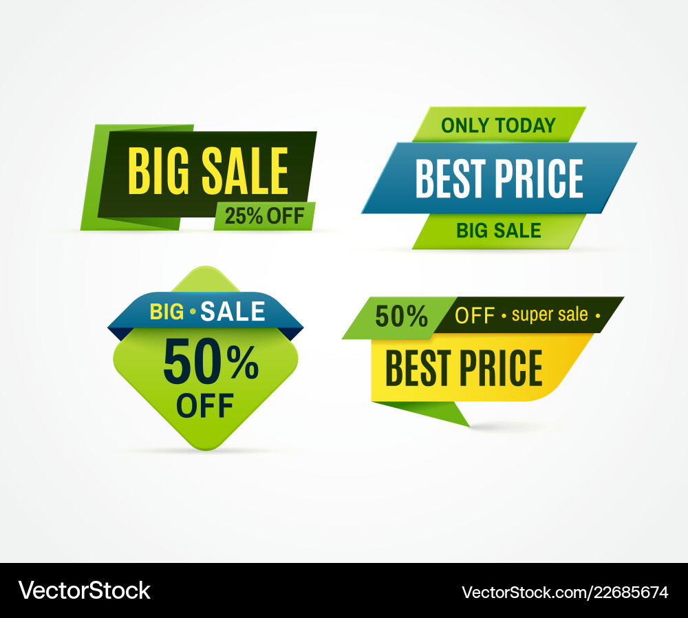 Preis Tag Verkauf Angebot Banner Rabatt Promotion Preis Tag Verkauf Angebot Banner Rabatt Promotion vektorbild