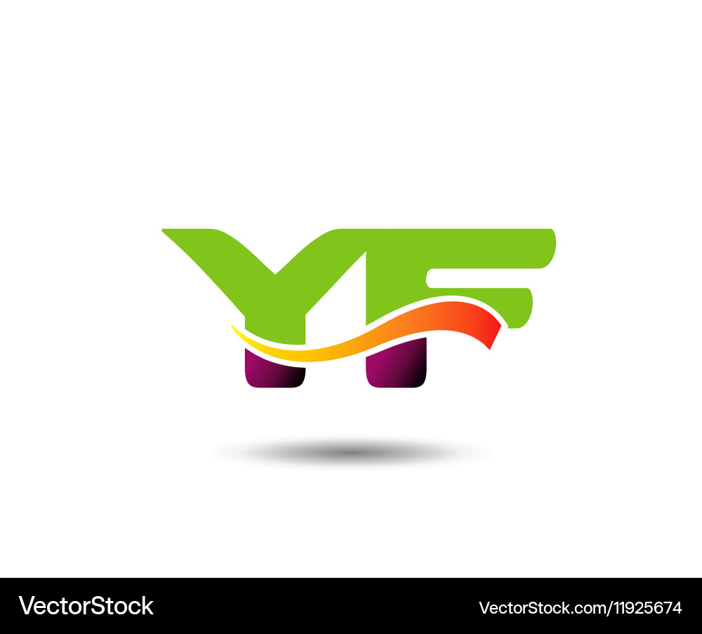 YF Initial Logo Vector Image