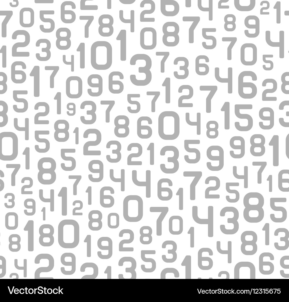 Abstract Number Pattern Background vector image