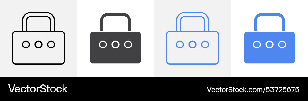 Code lock icon set use for web Vector Image