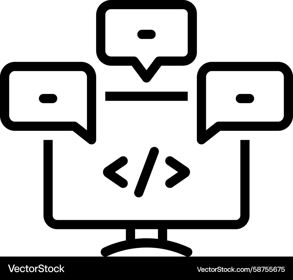 Code Syntax Icon Vector Image