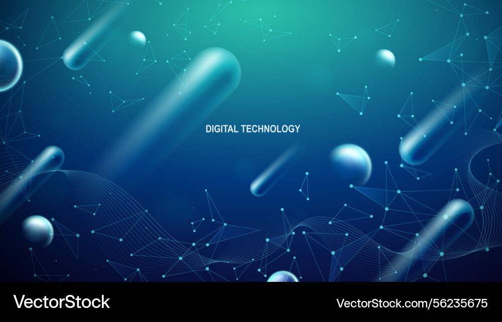 Digital technology design machine learning Digital technology design machine learning vector image