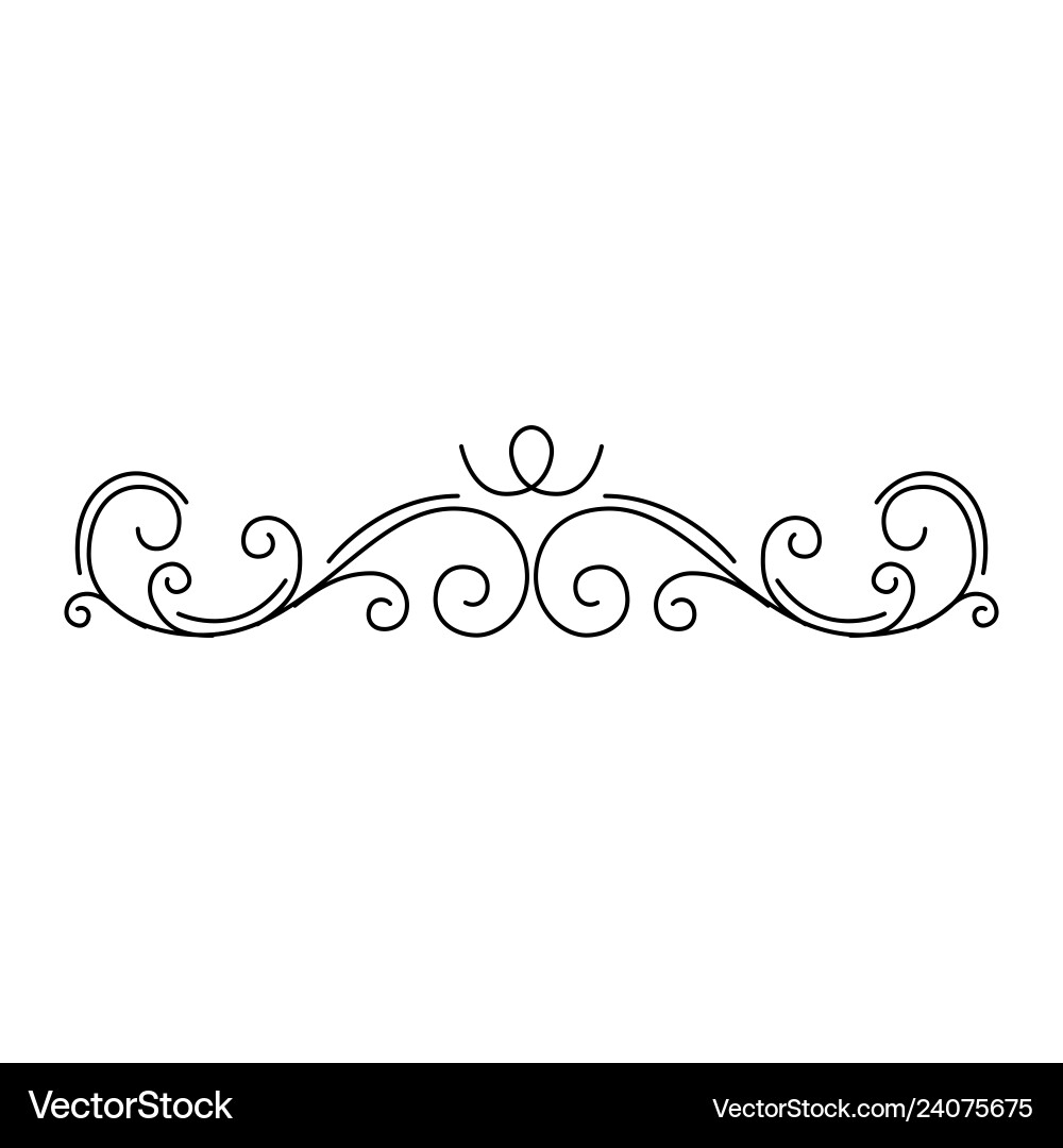 Elegant Filigree Page Divider vector image