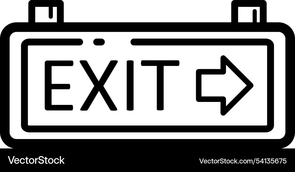 Exit - sign simple icon Vector Image