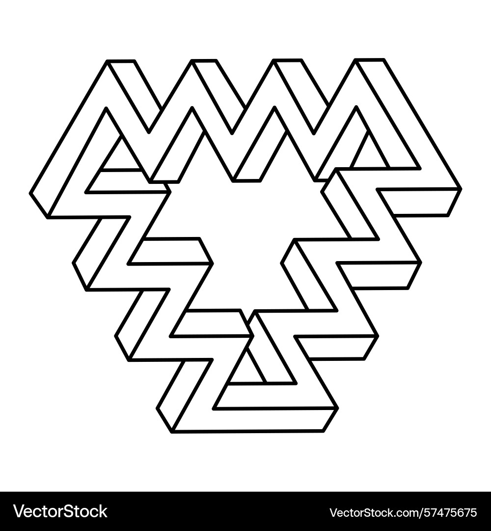 Geometric figures impossible shape web design Vector Image