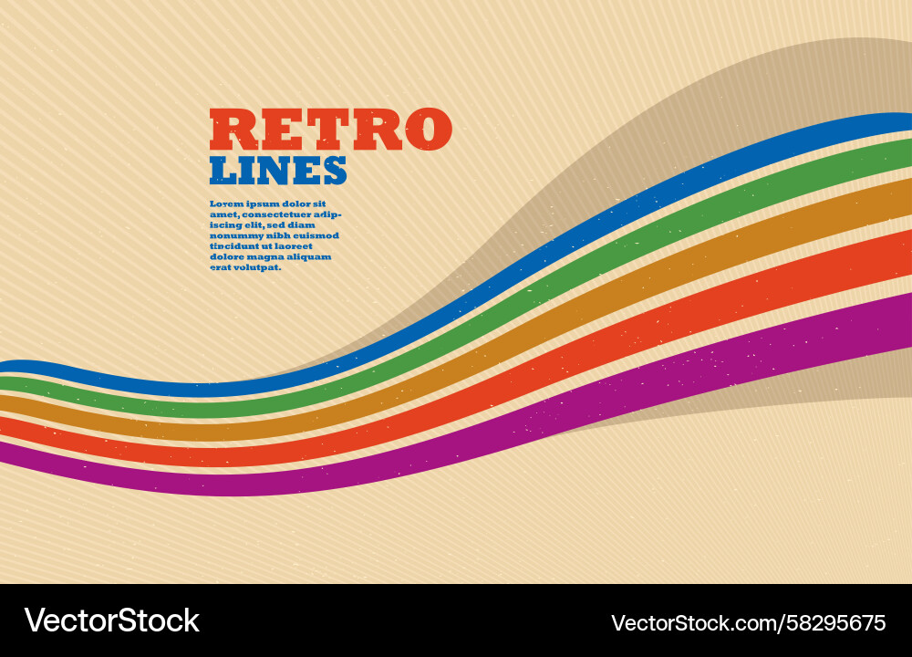 Retro Lines Abstract Background Vector Image