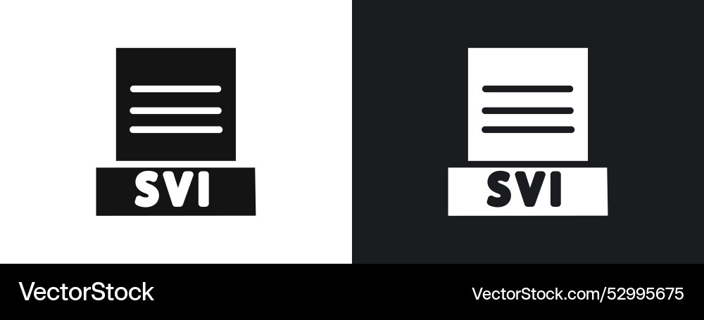 Svi file document icon linear graphics set Svi file document icon linear graphics set vector image