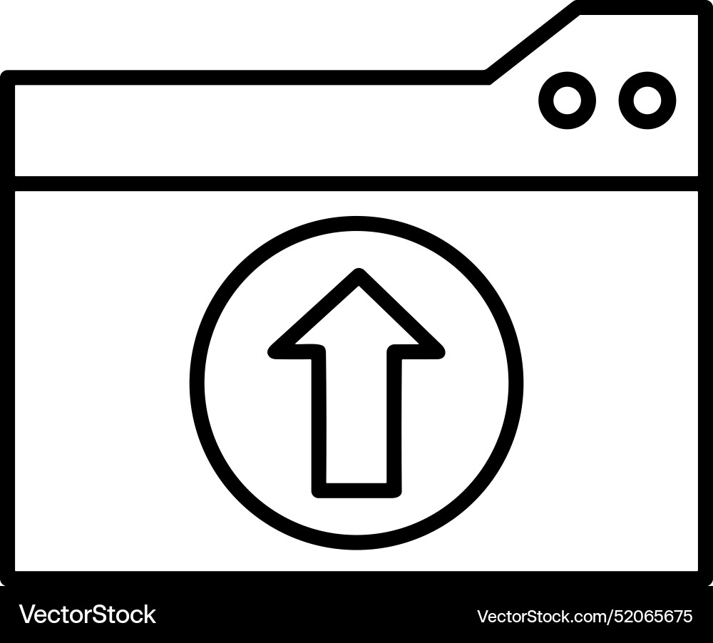 Upload outline icon symbol image Vector Image