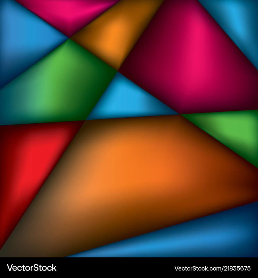Vibrant Triangle Color Pattern vector image