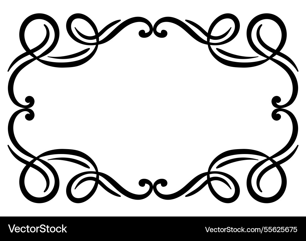 Vignette curl element decorative calligraphic Vignette curl element decorative calligraphic vector image