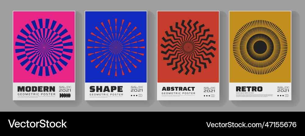 Abstract Geometric Circle Pattern vector image