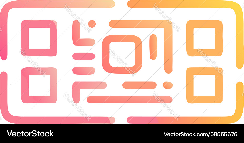 Abstract QR Code Circuit Vector Image