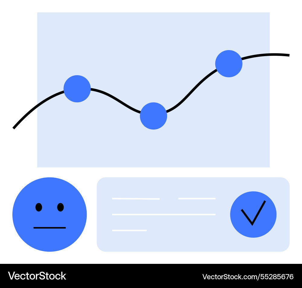 Business improvement trends indicated by chart Vector Image