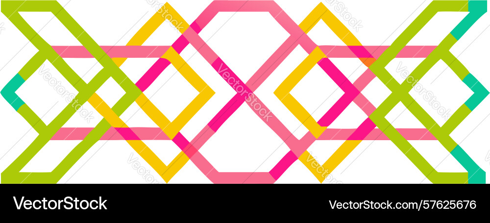 Colorful interlocking hexagon pattern design vector image