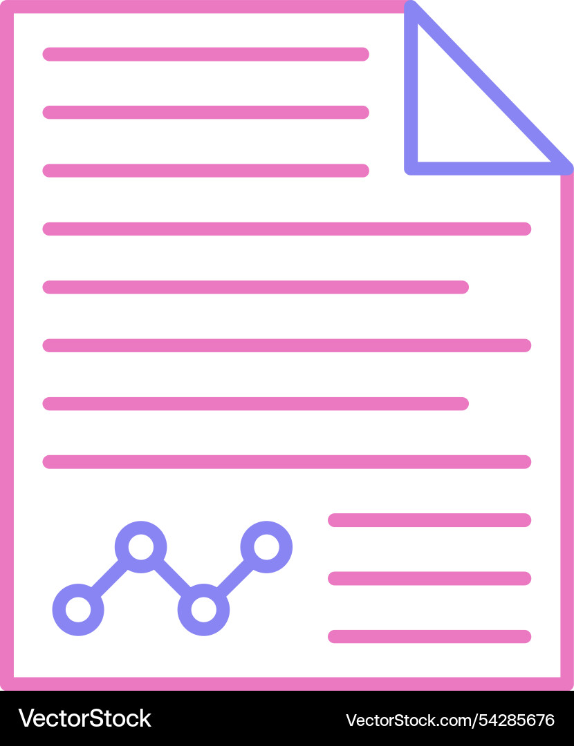 Contract line two colour icon Vector Image