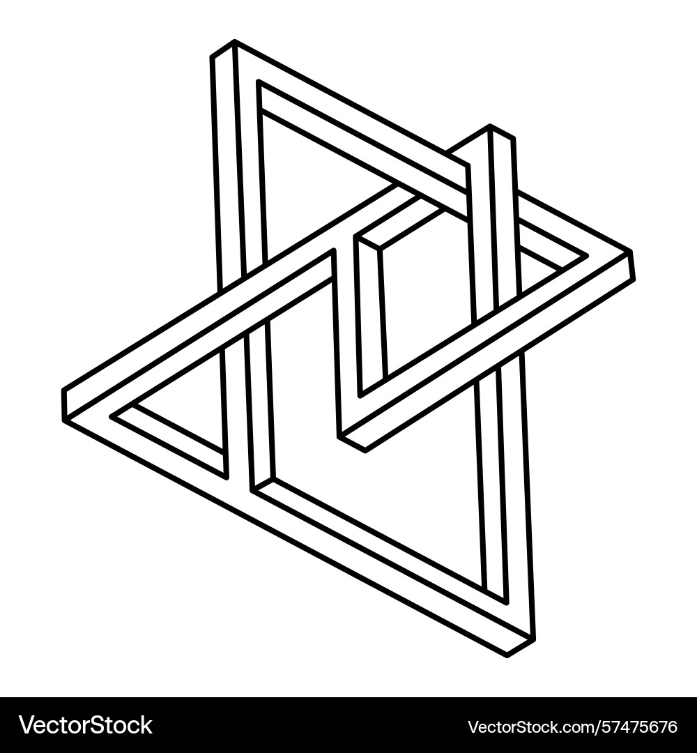Geometric figures impossible shape web design Vector Image