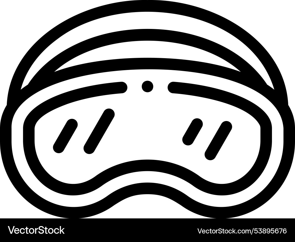 Goggles icon thin linear style design isolated Goggles icon thin linear style design isolated vector image