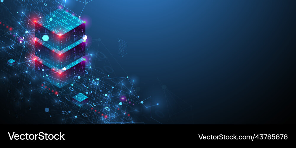 Isometric big data concept database abstract Isometric big data concept database abstract Vector Image