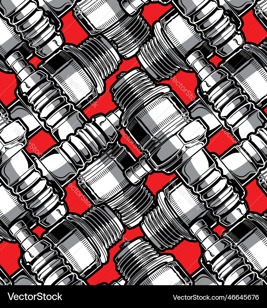 Spark plug pattern template vector image