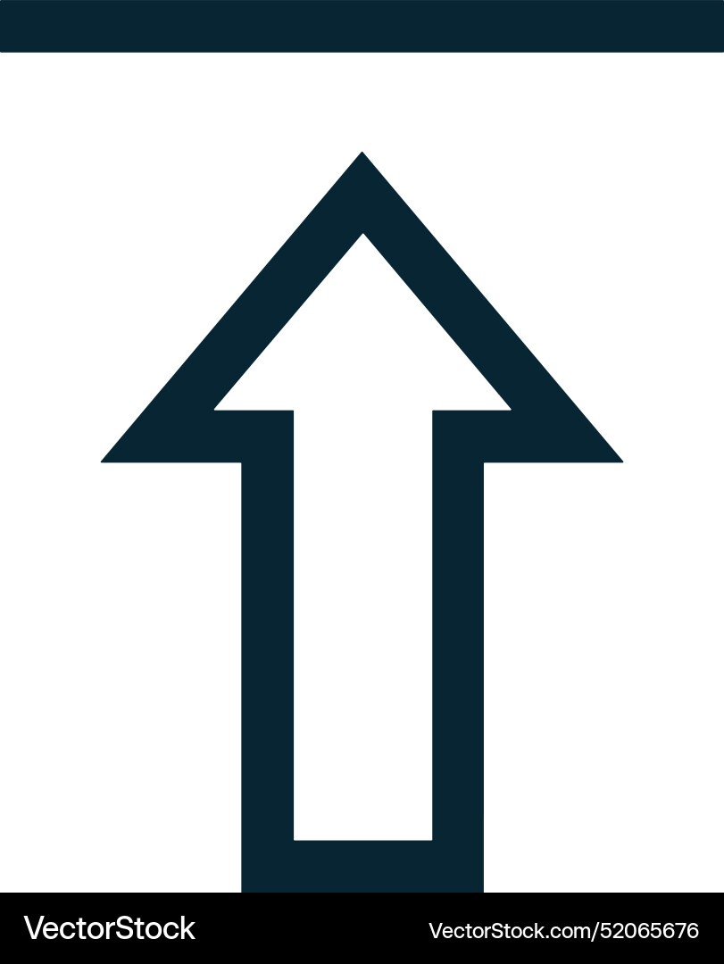 Upload outline icon symbol image Vector Image