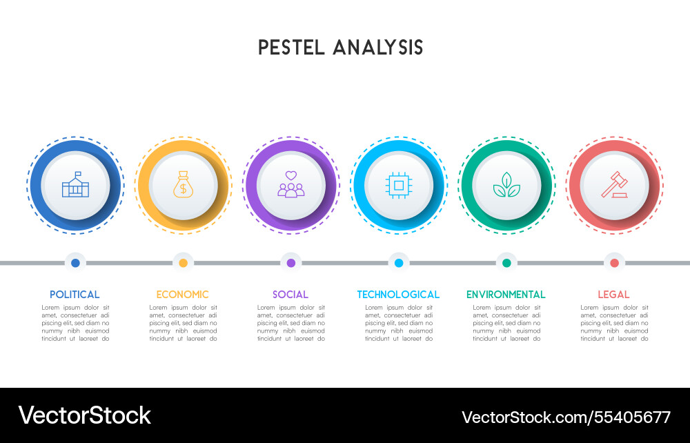 A circular infographic with distinct icons A circular infographic with distinct icons vector image